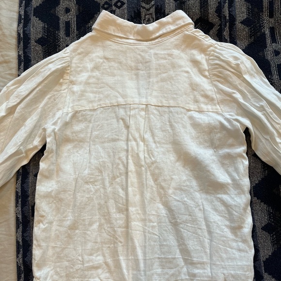 Shelter linen ivory top, size small - Picture 2 of 6